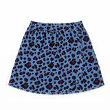Corduroy Leopard Printed Wrap Skirt