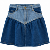 Two-Tone Denim Skirt