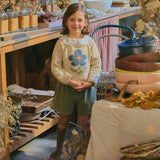 Knitted Sweater With Flower