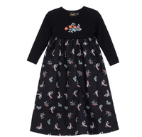 Girls Cotton Floral Robe With Embroidery