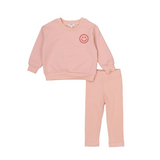 Embossed Smiley Sweatset Girl