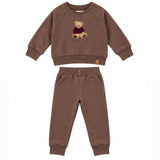 Hook Stitch Bear Sweatshirt & Pant Set