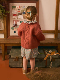 V-neck Knitted Braided Cardigan