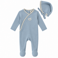 Rocking Horse Embroidery Wrap Footie