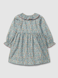 Flowers Dress With Collar