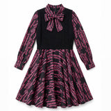 Hot Pink Square Design With Attached Knit Vest