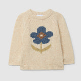 Knitted Sweater With Flower