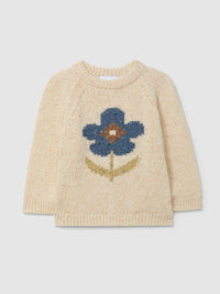 Knitted Sweater With Flower