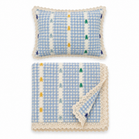 Boys Knit Blanket And Pillow Set