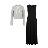 Robe with Knit Cardigan