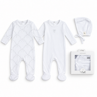 Baby Girls Pointelle Footies 2 Pack
