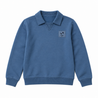 French Terry Rib Collar Sweatshirt