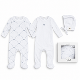 Baby Boys Pointelle Footies 2 Pack
