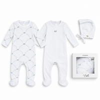 Baby Boys Pointelle Footies 2 Pack