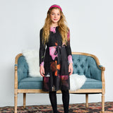 Vibrant Mesh Pleated Dress