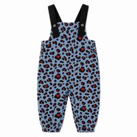 Corduroy Leopard Printed Long Overall