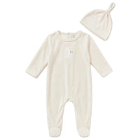 Velour Bunny Footie