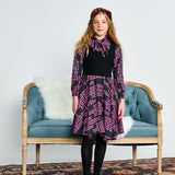 Hot Pink Square Design With Attached Knit Vest