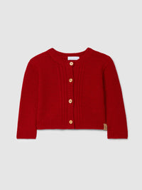 Knitted Cardigan With Round Neck