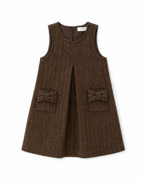 Tweed Bow Pockets Jumper