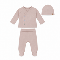 Bamboo Side Snap Cardigan & Footie Set