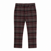 Plaid Woven Long Pants