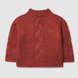 V-neck Knitted Braided Cardigan