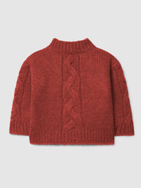 V-neck Knitted Braided Cardigan