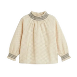 Mini Print Smocked Blouse