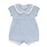 Baby Girls Denim Cotton Eyelet Onesie