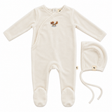 Rocking Horse Velour Footie