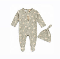 Leaves And Sheep Print Footie