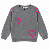 Heart Embroidered Sweatshirt