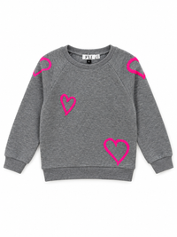 Heart Embroidered Sweatshirt