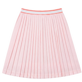 Girls Pleated Skirt With Striped Elastic Waistband