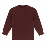 Pointelle Knit Mock Neck Top