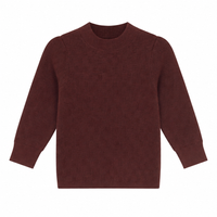 Pointelle Knit Mock Neck Top