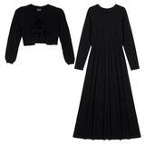 Girls Eyelet Bow Cardi And Robe Set