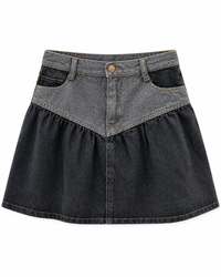 Two-Tone Denim Skirt