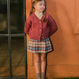 V-neck Knitted Braided Cardigan
