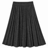 Waffle Textured Crinkle Pleated Skirt