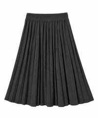 Waffle Textured Crinkle Pleated Skirt