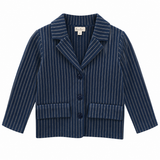 Knit Pinstripe Blazer