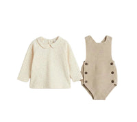 Knit Bubble & Cotton Shirt Set