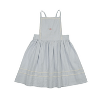 Embroidered Linen Jumper With Pintuck Collar Blouse