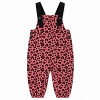 Corduroy Leopard Printed Long Overall
