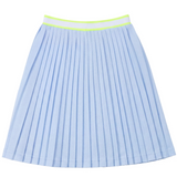 Girls Pleated Skirt With Striped Elastic Waistband