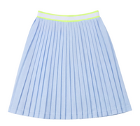 Girls Pleated Skirt With Striped Elastic Waistband