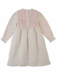 Emmaline Smocked Dress With Cross Stitch Embroidery