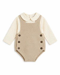 Knit Bubble & Cotton Shirt Set